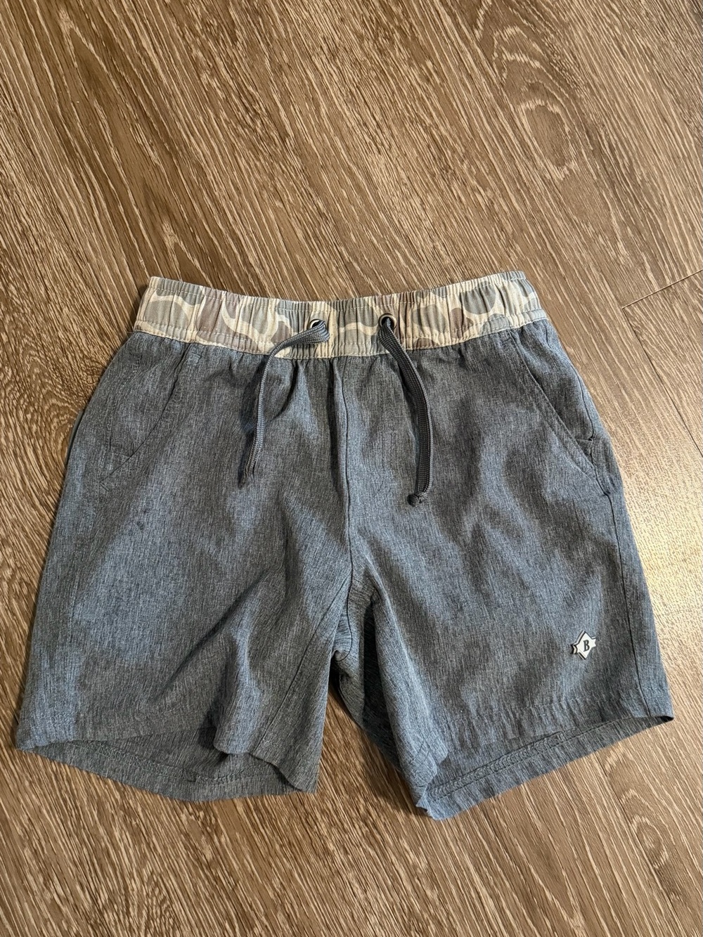 Grey Burlebo Shorts with Camo Waist